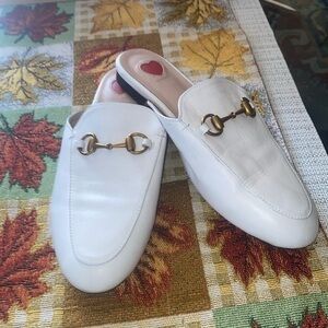 Bashafanni White Mules in good condition, size40